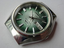 【ベルト無】 シチズン メンズ腕時計 セブンスターV2 オートマチック 自動巻き 緑グラディエーション文字盤_画像2