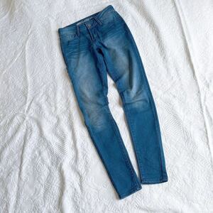  Old Navy Old Navy обтягивающий стрейч джинсы Denim брюки 1 размер S размер женский джинсы прекрасный линия голубой 