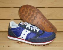 サッカニー 23.5cm US5.5 ジャズ ロウ プロ デニム ブルー Saucony JAZZ LOW PRO DENIM スニーカー_画像1