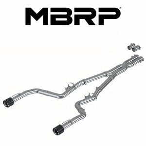 MBRP 2015-2024 ダッジ チャージャー SRT RT Scat-Pack 6.4L V8 CAT-BACK レース エキゾースト カーボンファイバーTip 正規品