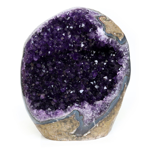 アメジスト クラスター 側面磨き AAAAA ドゥルーザ 紫水晶 置き物 原石 2.64kg ウルグアイ産 天然石 1点物 2月 誕生石 天然石 amethyst
