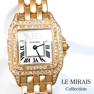 [ finish settled ] Cartier bread tail SM K18 YG diamond K18YG lady's wristwatch CARTIER clock 