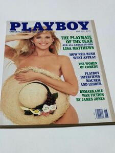 e プレイボーイ PLAYBOY 　1991年6月号　雑誌　女性　海外　洋書　グラビア　セクシー 女優　ブロンド　金髪　成人