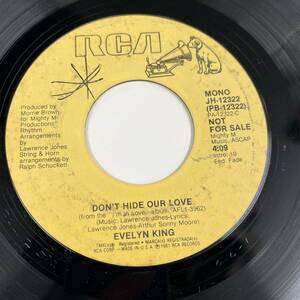 45 7inch / MONOSTEREO/ EVELYN KING / DON'T HIDE OUR LOVE c144