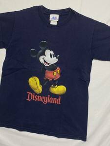 90s USA製 ミッキー DISNEY Tシャツ キャラT ネイビー　サイズS OLD vintage