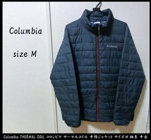 ■Columbia THERMAL COIL コロンビア サーマルコイル 中綿ジャケット サイズM 紺系 中古_画像1