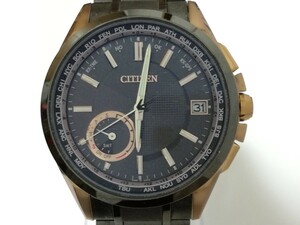 Хорошая операция Citizen Citizen F150-T021603 Atessa Eco Drive Watch Titanium Daydate Radio Solar Black Drive Black 4-62