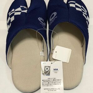 東京オリンピック 足袋スリッパ 紺M 日本製　公式ライセンス　送料無料