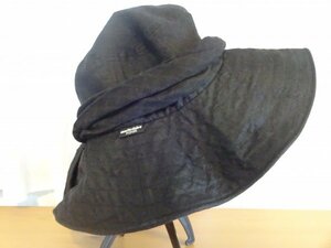 V marie Claire V FORUM　レディース・婦人用　つば広ハット　サイズ５７・５cm　栗原　キャップ　帽子　黒色帽子