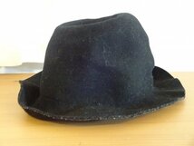 ⊿SONAR⊿レディース・メンズ　黒色帽子　中折れハット　サイズ〜５８cm　キャップ　帽子　アジットスタイル　ウール_画像5