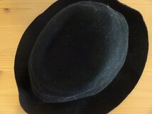 ⊿SONAR⊿レディース・メンズ　黒色帽子　中折れハット　サイズ〜５８cm　キャップ　帽子　アジットスタイル　ウール_画像6