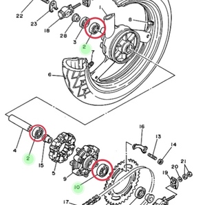 HONDA NS250R/F MC11 84～ 日本製 NTN 後リアホイール ハブ ベアリング 抜き工具 詳細作業手順96140-62030-10 4レストア スプロケ DIY 修理の画像3