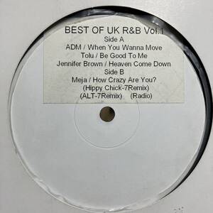 【レアコンピ】Best of UK R&B Vol.1 ADM When You Wanna Move Meja How Crazy Are You? Jennifer Brown Heaven Come Down Tolu