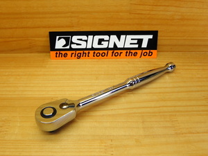 SIGNET シグネット12564 スタンダード 上質ラチェット ハンドル 標準型 ギア数60枚 □3/8sq(9.5mm)全長197mm プッシュ リリース付