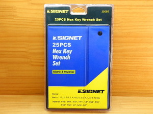 シグネット ミリ＆インチ ヘックス レンチ 25点セット L型六角棒レンチ SIGNET 35065