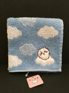 CHIIKAWA/ちいかわ　タオルハンカチ☆彡　アップリケ雲　ブルー☆　ハンドタオル　新品　タオル美術館