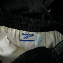リーボック Reebok 90S ナイロン トラックパンツ ロゴ ウェストゴム M ブラック 黒 メンズ_画像5