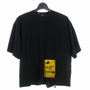 未使用品 ディースクエアード DSQUARED2 ワンポイント ロゴ Tシャツ ノースリーブ レイヤード M ブラック 黒 S74GD0778 国内正規 メンズ