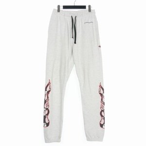 クロムハーツ CHROME HEARTS × マッティボーイ MATTY BOY Brain Sweatpants プリント スウェットパンツ L ライトグレー メンズ