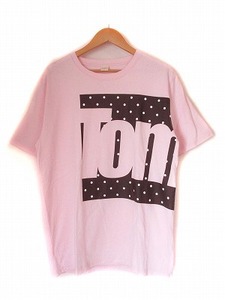 トミー TOMMY プリントTシャツ 両面プリント 半袖 ピンク XL メンズ