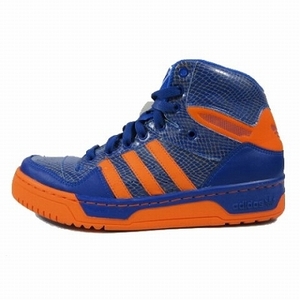 アディダス adidas METRO ATTITUDE EWING KNICKS メトロアティチュード バスケットシューズ スニーカー 26.5 ブルー オレンジ 675132/6▲B6