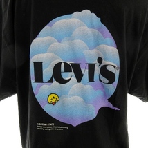 リーバイス Levi's Tシャツ カットソー 五分袖 クルーネック オーバーサイズ 薄手 プリント S 黒 ブラック トップス /BT レディース_画像7