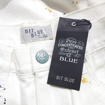 未使用品 ビットブルー BIT BLUE タグ付き パンツ カラーデニム ペイント 白 ホワイト 27 レディース_画像6