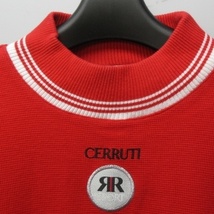 セルッティ CERRUTI 1881 SPORT ニット カットソー セーター ゴルフ ウエア ロゴ 刺繍 ハイネック プルオーバー レッド 系 M ■GY08_画像4