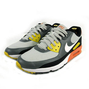 ナイキ NIKE AIRMAX90 GOLF エアマックス90 CU9978-012 スニーカー ロゴ ブラック 黒 グレー イエロー 黄色 オレンジ 30