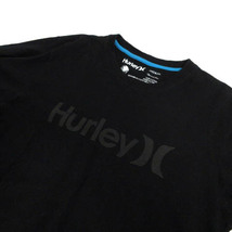 ハーレー Hurley Ｔシャツ 丸首 七分袖 ロゴプリント コットン ブラック 黒 M レディース_画像2