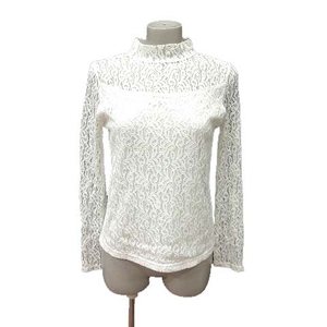  Moussy moussy blouse total race long sleeve F white white /YK lady's 