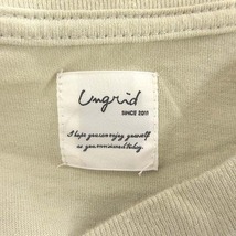 アングリッド UNGRID Tシャツ カットソー 長袖 ドルマンスリーブ クルーネック バックプリント F 緑 グリーン /CT レディース_画像6