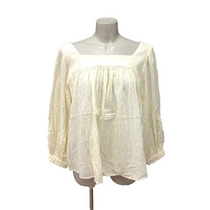  Moussy moussy blouse square neck long sleeve F yellow color light yellow /YK lady's 