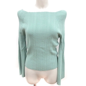  Kei Be efKBF Urban Research cut and sewn boat neck long sleeve 1 moss green /RT lady's 