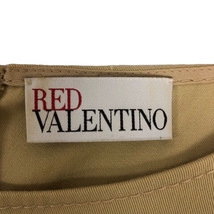 レッド ヴァレンティノ RED VALENTINO ノースリーブワンピース ステッチ ポケット ストレッチ ミニ丈 無地 40 ベージュ レディース_画像3