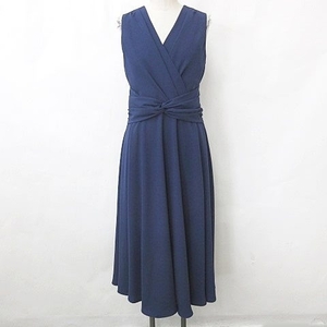  unused goods Diag Ram Diagramkashu cool dress One-piece no sleeve long party wedding navy blue navy 38 lady's 