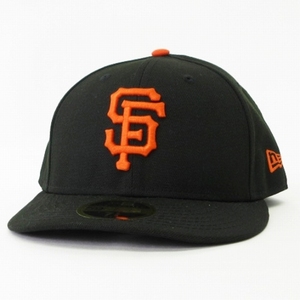 ニューエラ NEW ERA 美品 59FIFTY LOW PROFILE LP MLB SF サンフランシスコ・ジャイアンツ キャップ ブラック オレンジ 7 5/8 60.6cm 帽子