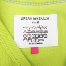 アーバンリサーチ URBAN RESEARCH カットソー Tシャツ 長袖 Vネック 刺繍 38 黄緑 ライトグリーン /FF38 メンズ_画像5