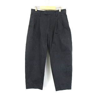 ウル URU COTTON 2 TUCK PANTS BLACK 19FUP05 コットン 2タック パンツ 黒 ブラック 3 メンズ