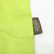 ケンゾー KENZO ゴルフ GOLF 美品 ポロシャツ ウエア ロゴ 刺繍 ハーフジップ ノースリーブ 黄緑 ライトグリーン 系 1 約S NGA35_画像5