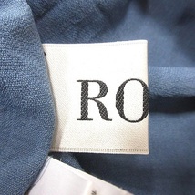 ロペ ROPE ブラウス スキッパーカラー 刺繍 五分袖 38 紺 ネイビー /MN レディース_画像5
