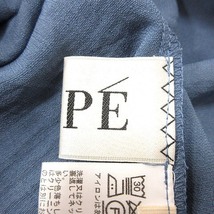 ロペ ROPE ブラウス スキッパーカラー 刺繍 五分袖 38 紺 ネイビー /MN レディース_画像6