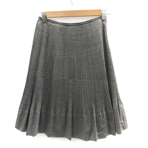  Untitled UNTITLED pleated skirt knee height plain 1 gray /SM20 lady's 