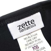 zette USA製 Tシャツ カットソー ゴールデンゲートブリッジ フォト プリント ストレッチ 半袖 XS 紫 黒 小さいサイズ レディース_画像4