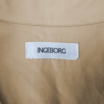 インゲボルグ INGEBORG オープンカラー シャツ コットン ブラウス 半袖 ベージュ 230626E レディース_画像3