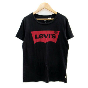 リーバイス Levi's Tシャツ カットソー 半袖 ラウンドネック ロゴ XS ブラック 黒 /MS28 メンズ