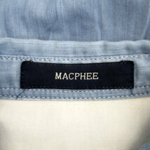 マカフィー MACPHEE トゥモローランド カジュアルシャツ 長袖 ウール混 38 ライトブルー 水色 /MS40 レディース_画像6
