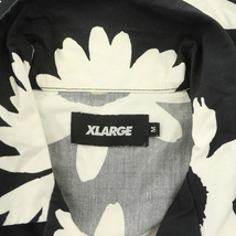 エクストララージ X-LARGE シャツ 半袖 花柄 柄シャツ コットン M 黒 ブラック /MY ■GY09 メンズ_画像3