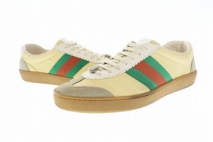 グッチ GUCCI Web Low Oatmeal ウェブ ロー オートミール ジャーマントレーナー 624486 G74 8 マルチカラー ブランド古着ベクトル ☆AA★▲