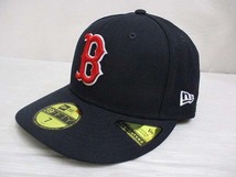 未使用品 ニューエラ NEW ERA 59FIFTY 5950 MLB ボストン レッドソックス ベースボール キャップ 帽子 7 55.8cm ブラック Pre-Curved 正規_画像1